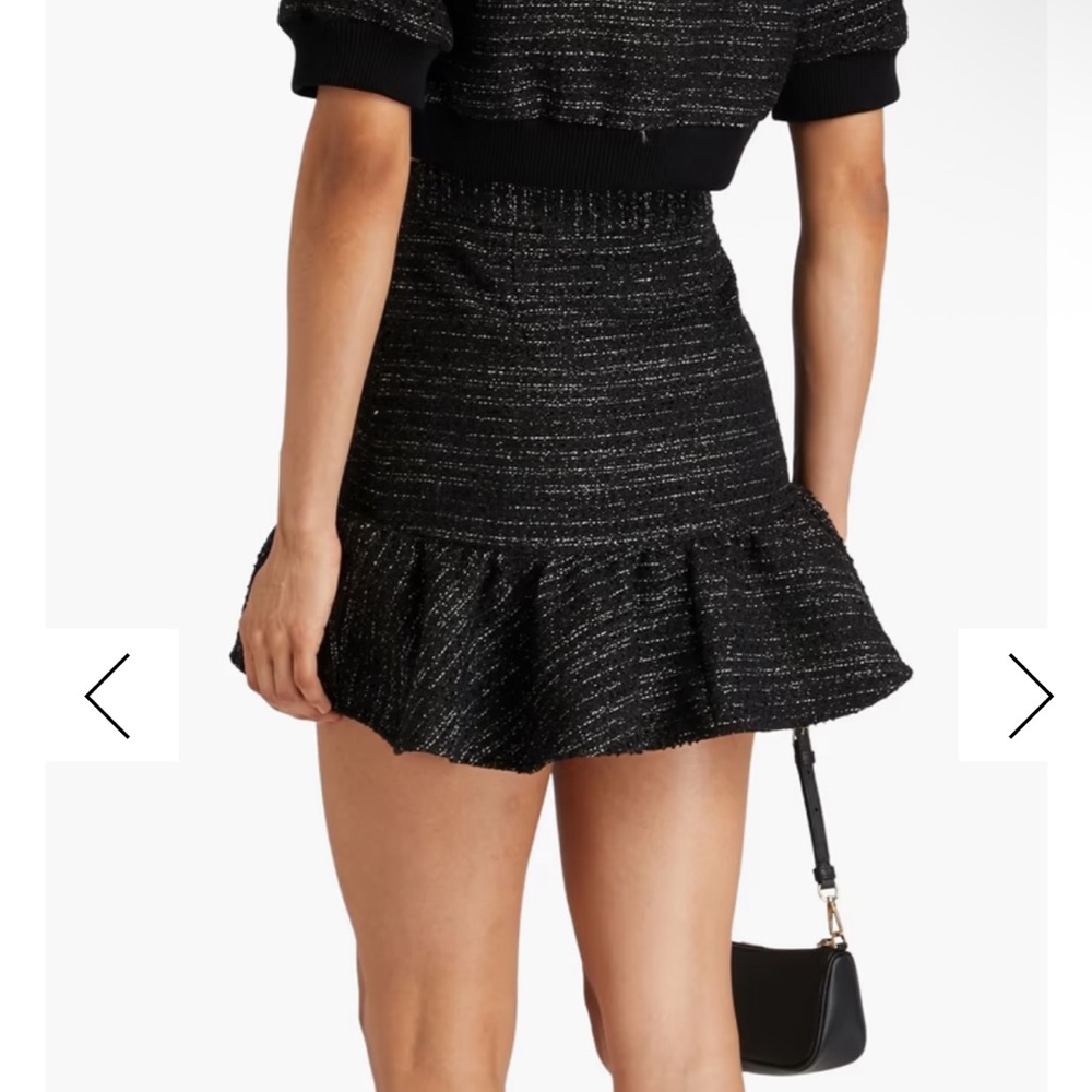 Cropped metallic tweed jacket and mini skirt - Picture 3 of 12